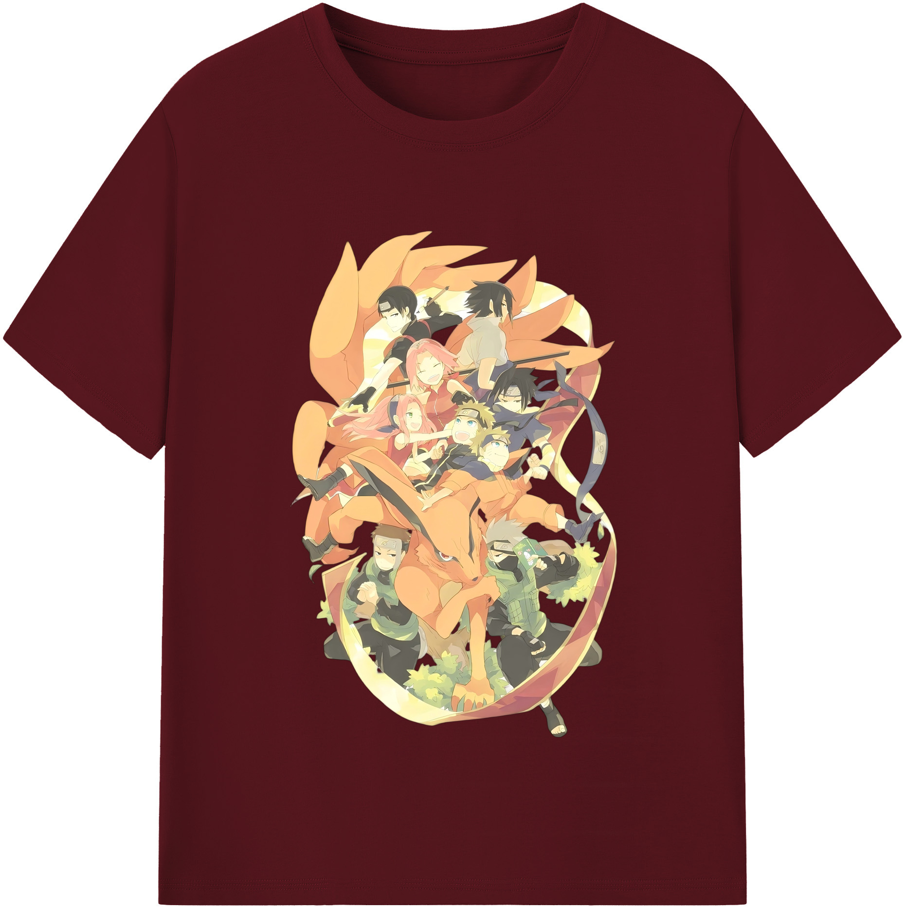（画像用） NARUTO -ナルト- うずまき ナルト Uzumaki Naruto 綿100％半袖Tシャツ（フロントプリント）